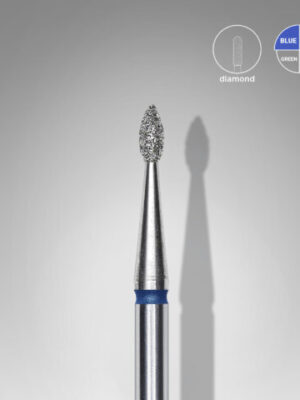 Diamond nail drill bit drop blue EXPERT head diameter 1,6 mm / working part 4 mm