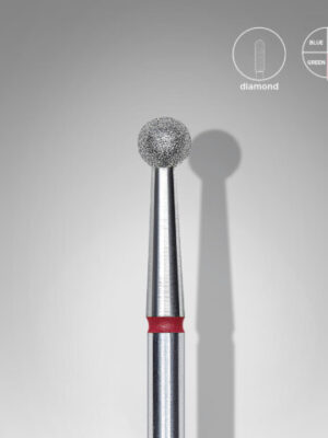 Diamond nail drill bit ball red EXPERT head diameter 3,5 mm