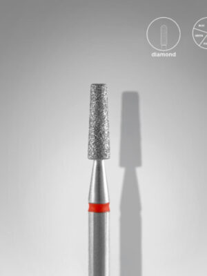 Diamond nail drill bit frustum red EXPERT head diameter 2,5 mm / working part 8 mm