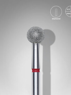 Diamond nail drill bit ball red EXPERT head diameter 5 mm