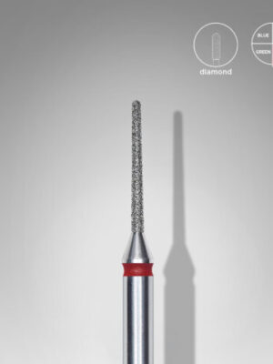 Diamond nail drill bit needle red EXPERT head diameter 1 mm / working part 10 mm