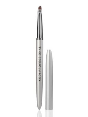 Nail brushes Gel nail brush (size: Angular #4, material: metal handle, brown nylon bristles)