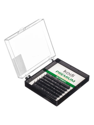 KODI EYELASHES C 0.15 (6 ROWS: 12 MM), PACKING BUTTERFLY GREEN