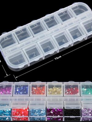 KODI PLASTIC CONTAINER FOR RHINESTONES FOR 12 CELLS