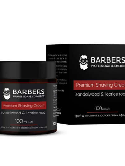 collectionzasobi-dlya-golinnyaproductkrem-dlya-golinnya-z-zaspokiylivim-efektom-barbers-sandal-licorice-root-100-ml-90936336997475